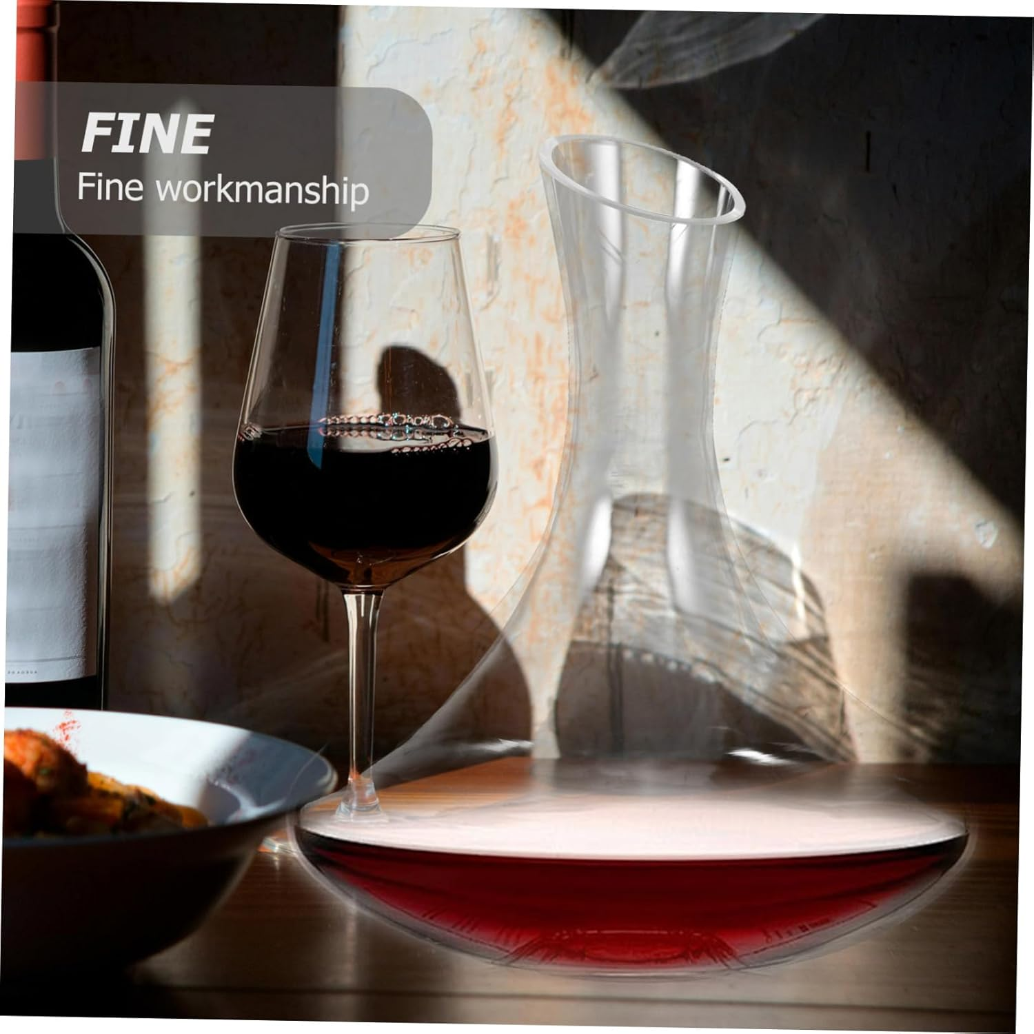 Alipis 1Pc Lead Glass Decanter Simple Design Transparent Wine Aerator for Home and Bar Use Creative Wine Container for Enhancing Flavor image number 6