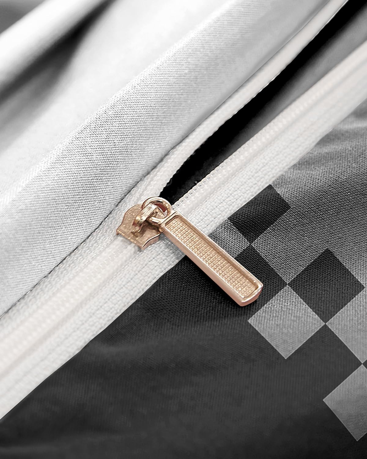 ZIRANSHU Lover Duvet Cover Set - King Size, Advanced Gray & Black Couple Bedding 3D Digital Printed Duvet Cover King and Queen Bedding Sets Valentine'S Day Presents (1 Duvet Cover + 2 Pillowcase) image number 2