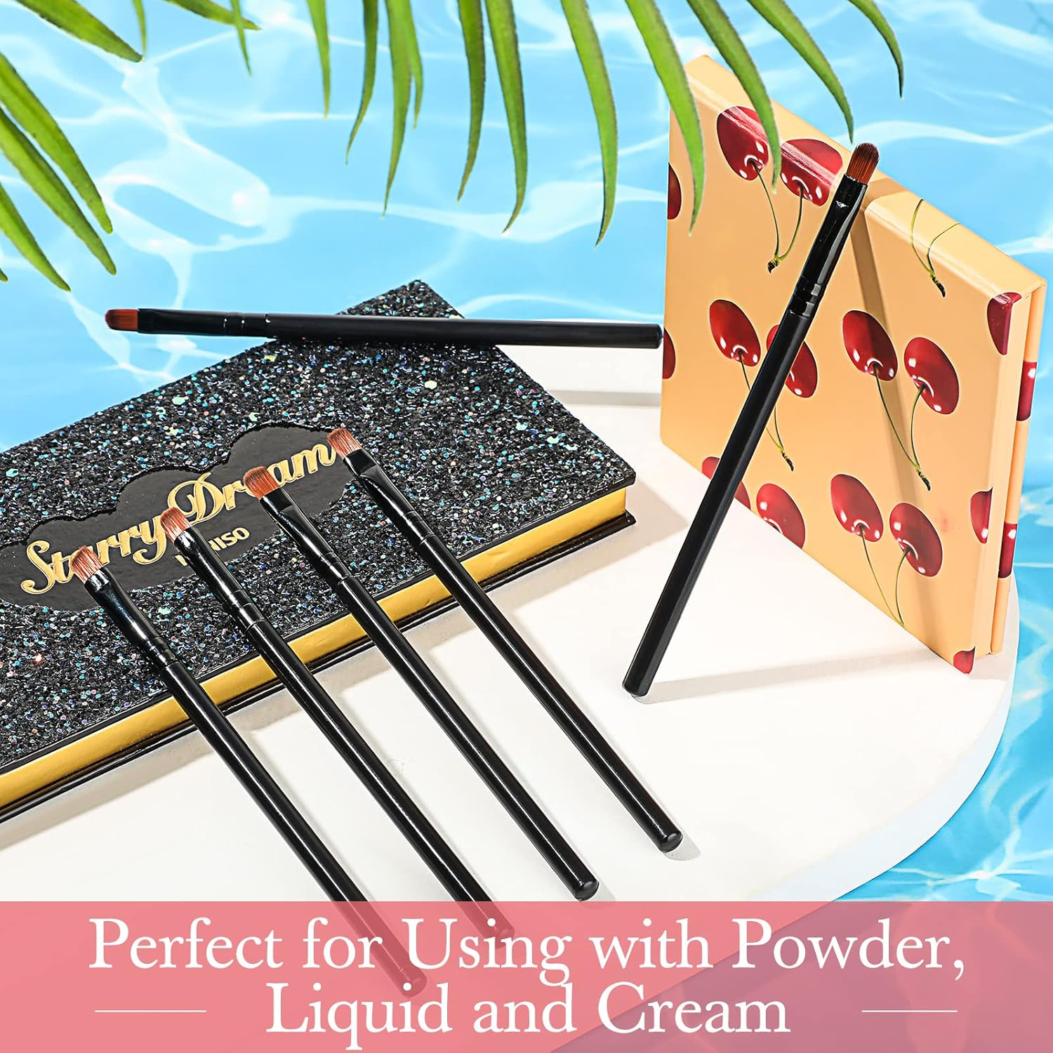 Patelai 48 Pcs Flat Makeup Brushes Flat Lip Concealer Brushes Small Portable Eyebrow Brush Concealer Synthetic Lip Brush Beauty Makeup Tool for Concealing Blending Setting Buffing(Black) image number 6