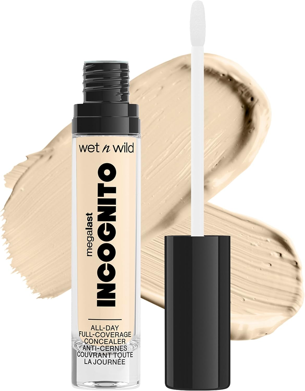 (Medium Honey) - Wet N Wild Mega Last Incognito All-Day Full Coverage Concealer, Medium Honey, 5Ml