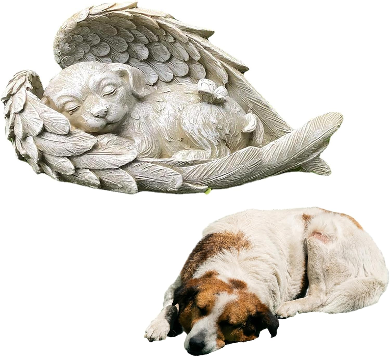 Dog Angel Pet Memorial Gravestone Dog Personalised Memorial Plaque for Grave Tombstone Cat for Outdoor Keepsake Dog Pet Memorial Grave Decoration Angel Dog Angel Cat Memorial Statue Remembered image number 4