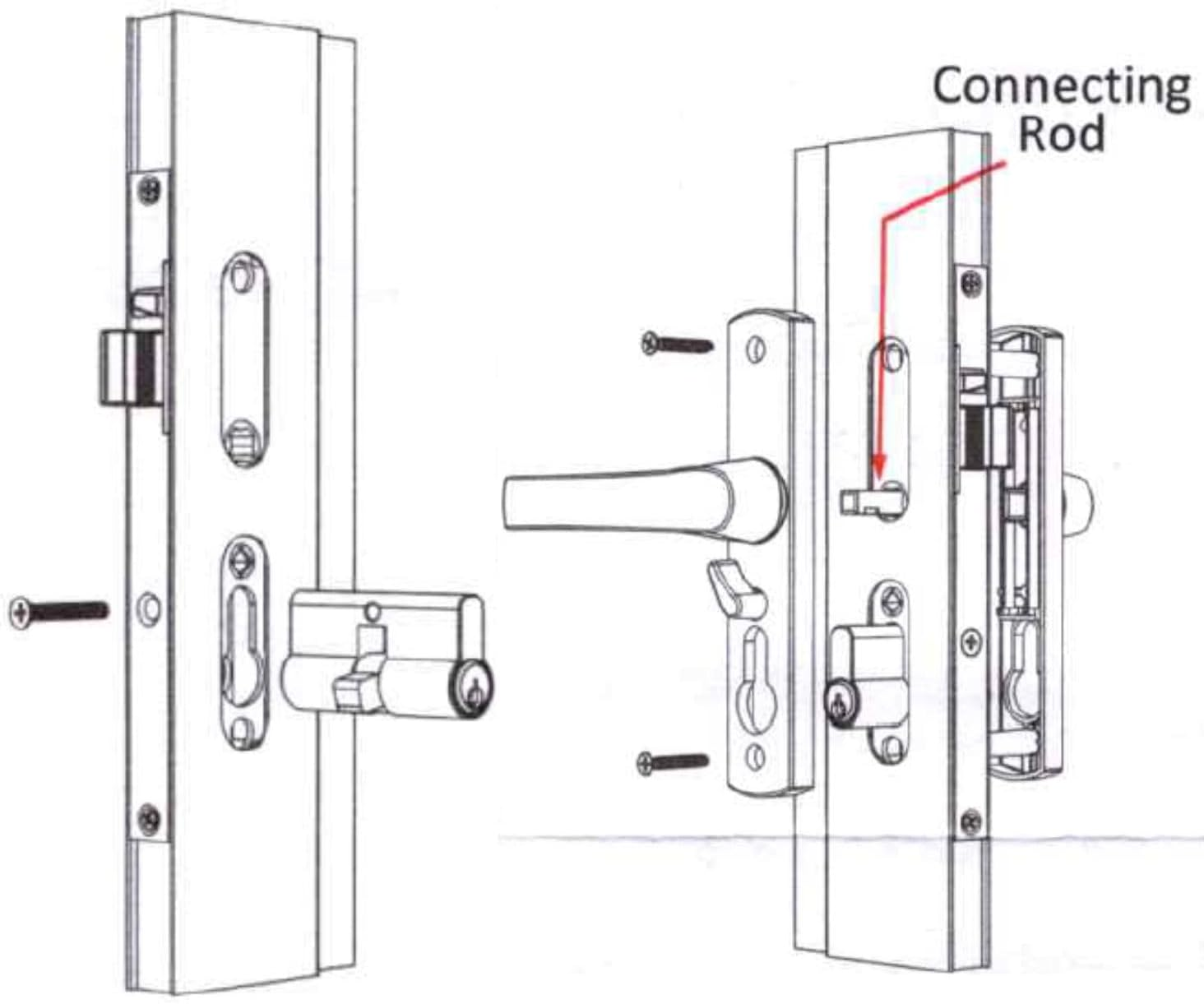 Security Screen Door Hinged | Black | Snib | Cylinder + 3 Keys image number 1