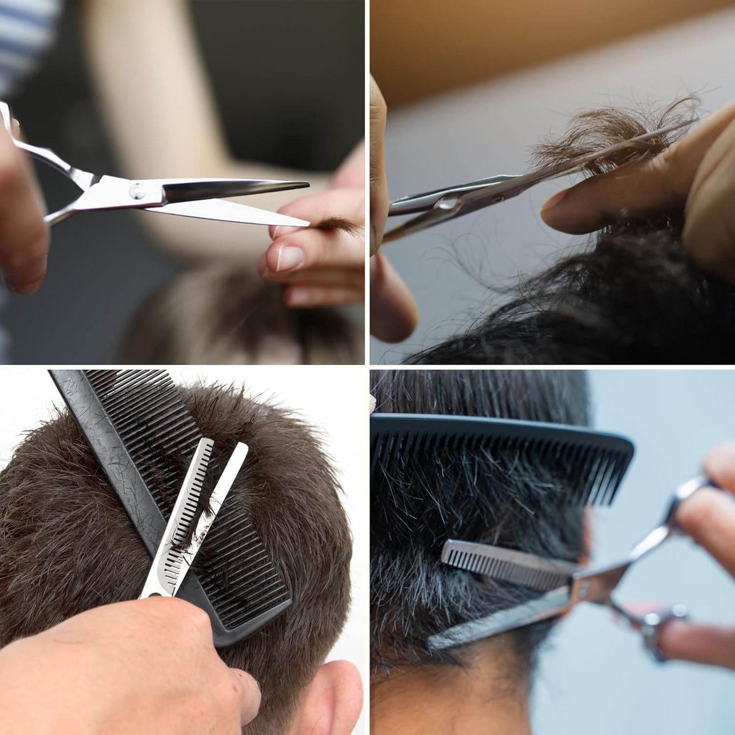 Uootach 2 Pieces Hairdressing Scissors, Ultra Sharp and Precise Cutting Styling Scissors, Thinning and Shaping Scissors Suitable for Home Hairdresser Hairdressing image number 3