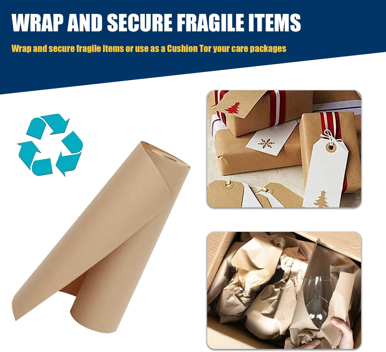 Brown Kraft Arts and Crafts Paper Roll Brown Mega Roll - 11.8" X 393.7" / 30Cm X 10M Ideal for Packing, Wrapping, Craft, Postal, Shipping, Shipping, Dunnage and Parcel, Present Wrapping Paper and Crafts(Brown)