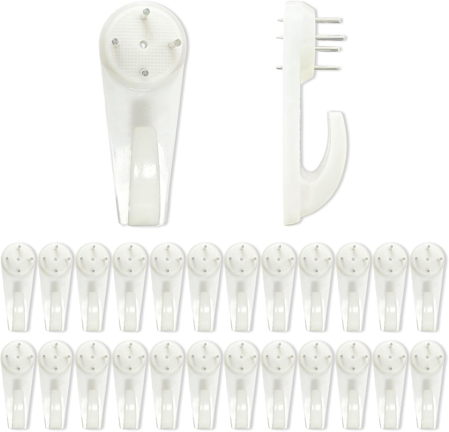 HAIKING Concrete Wall Hook, 30 PCS Invisible Nail Hangers for Picture, Photo, Frame, Clock (5 X 2 Cm/1.96 X 0.78 In) image number 3