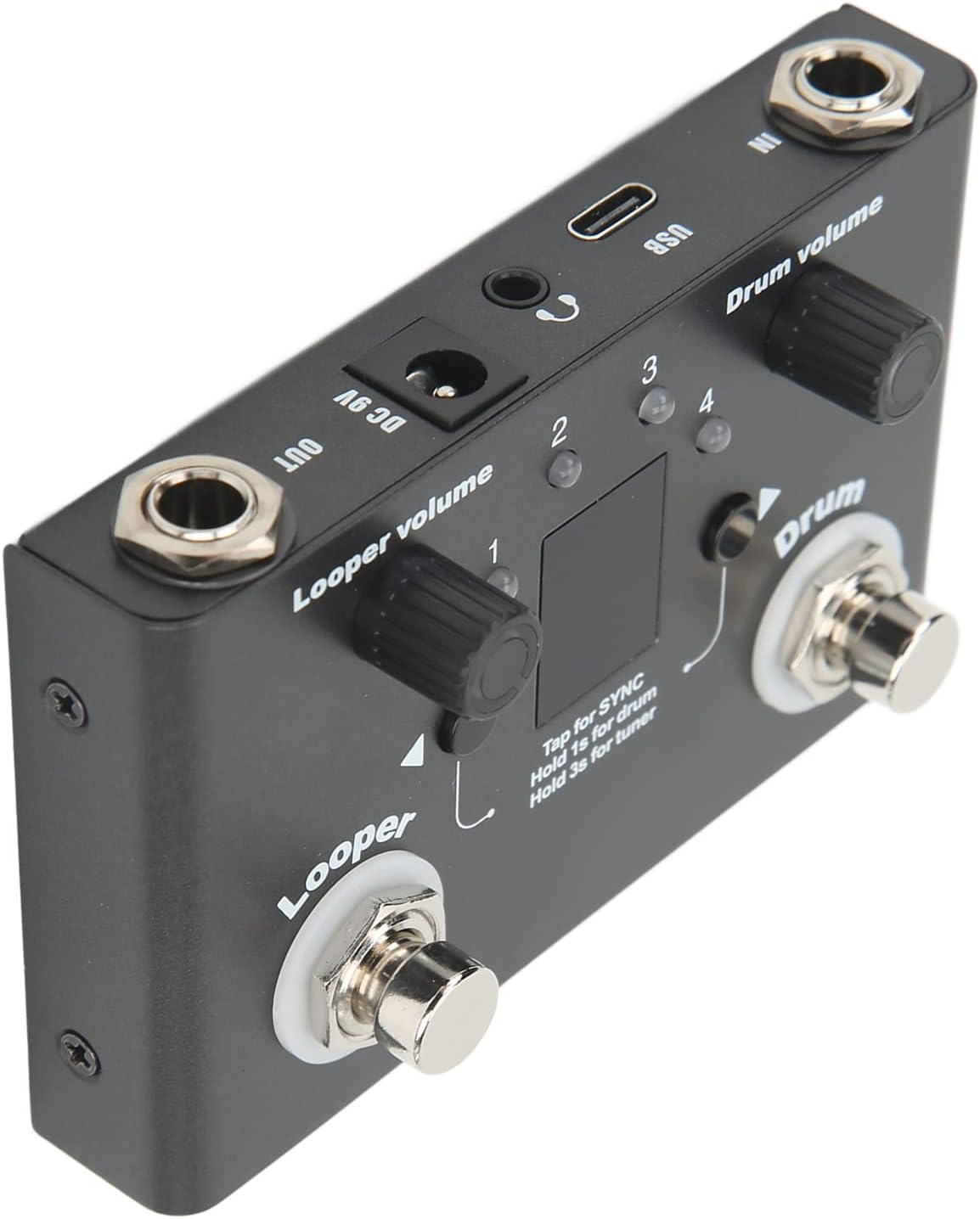 Drum Looper Pedal 4 Storage Location 11 Minutes Recording Time Metal Loop Effect Pedal for Creative Musicians image number 2