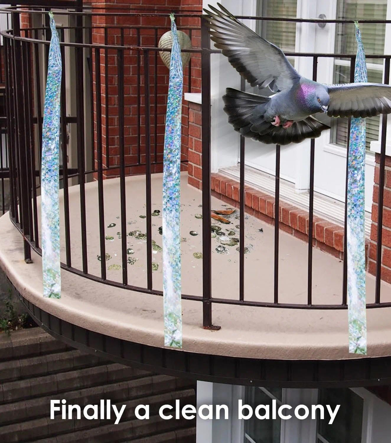 Bird Scarer Reflective Tape, Dual-Sided Bird Deterrent Ribbon for Outdoor Use, Premium Quality Scare Tape for Pigeons, Geese & More &ndash; 350 Ft Long by Fengea image number 5