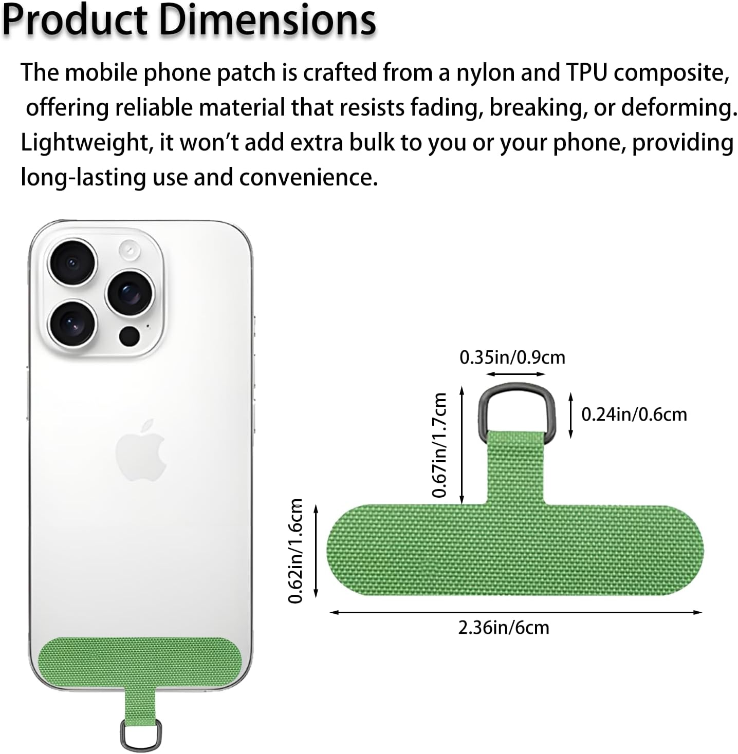 ONBPIY Universal Phone Lanyard Tabs 8 Pack - Multicolor Tether Patches with Metal Rings for Phone Case Attachment