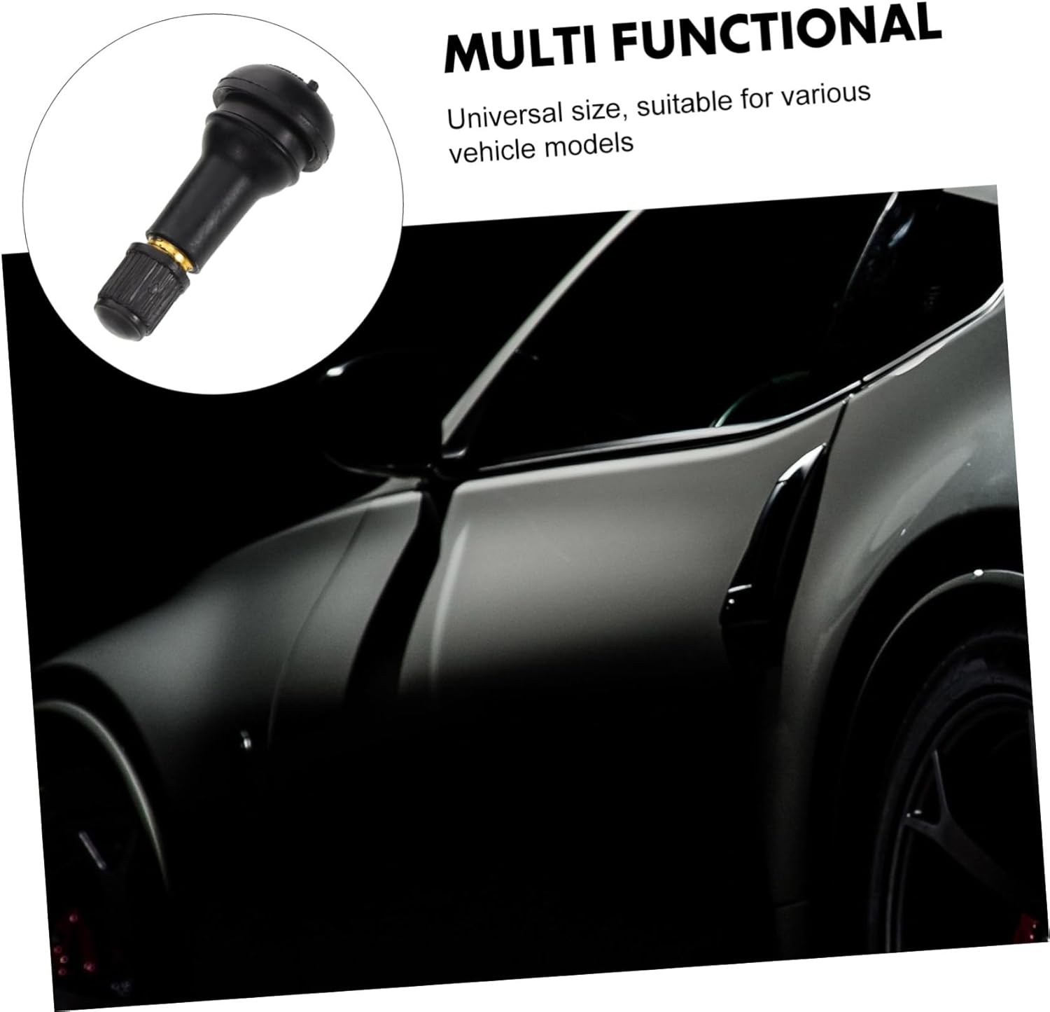 LOORGVEL 100Pcs Robust Tire Valve Stems Tubeless Rubber Valve Stems Automotive Accessories for Car Tyre Replacement image number 6