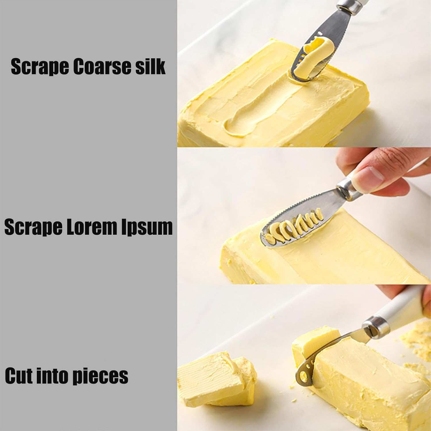 Xutong Butter Dish with Lid, Stainless Steel Butter Knife, Ceramic, Bamboo Lid, White image number 5