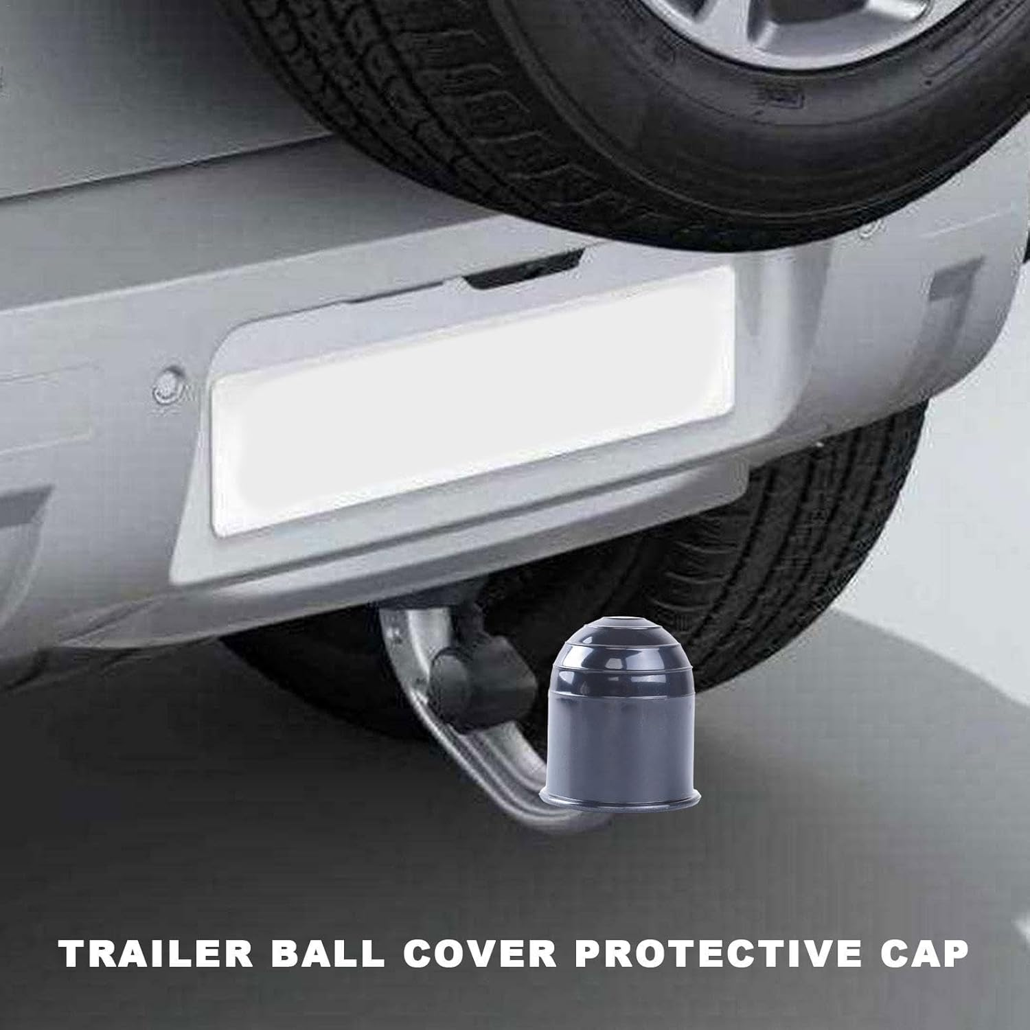 Auto Tow Bar Ball Cover - Trailer Towball Protector Tow Bar Ball Cover | 50Mm Tow Bar Caps | Trailer Hitch Ball Cover, Hitch Caravans Towball Protector Auto Tow Bar Ball Cover Cap for Car image number 4