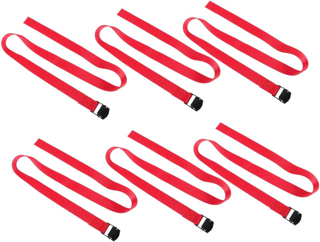 LALAFINA 6Pcs Nylon Lashing Straps for Cargo Luggage Reliable Fastening Belts for Ratchet Strap Use during Travel image number 2