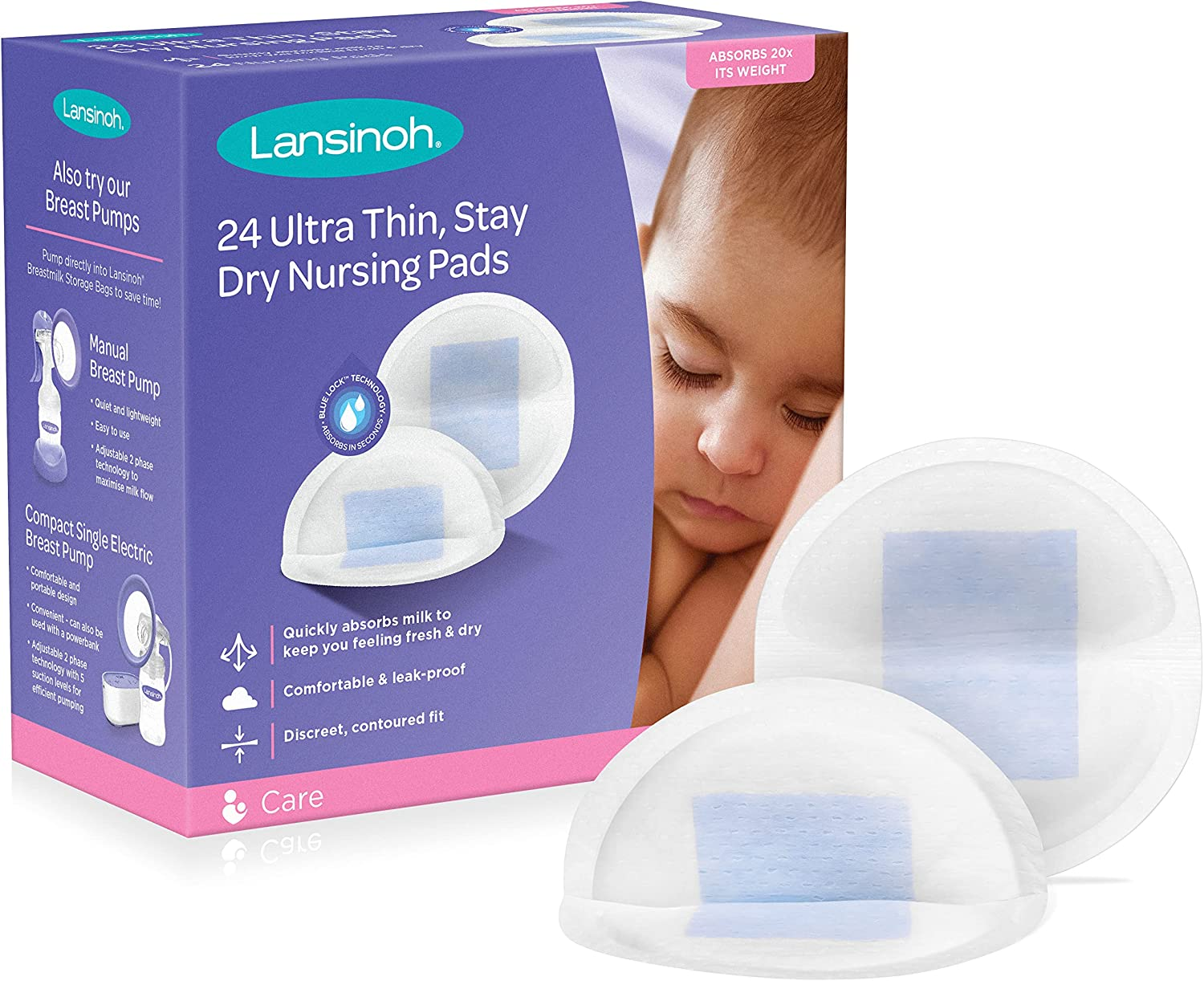 Lansinoh Ultra Thin, Stay Dry Nursing Pads, 24 Count image number 3
