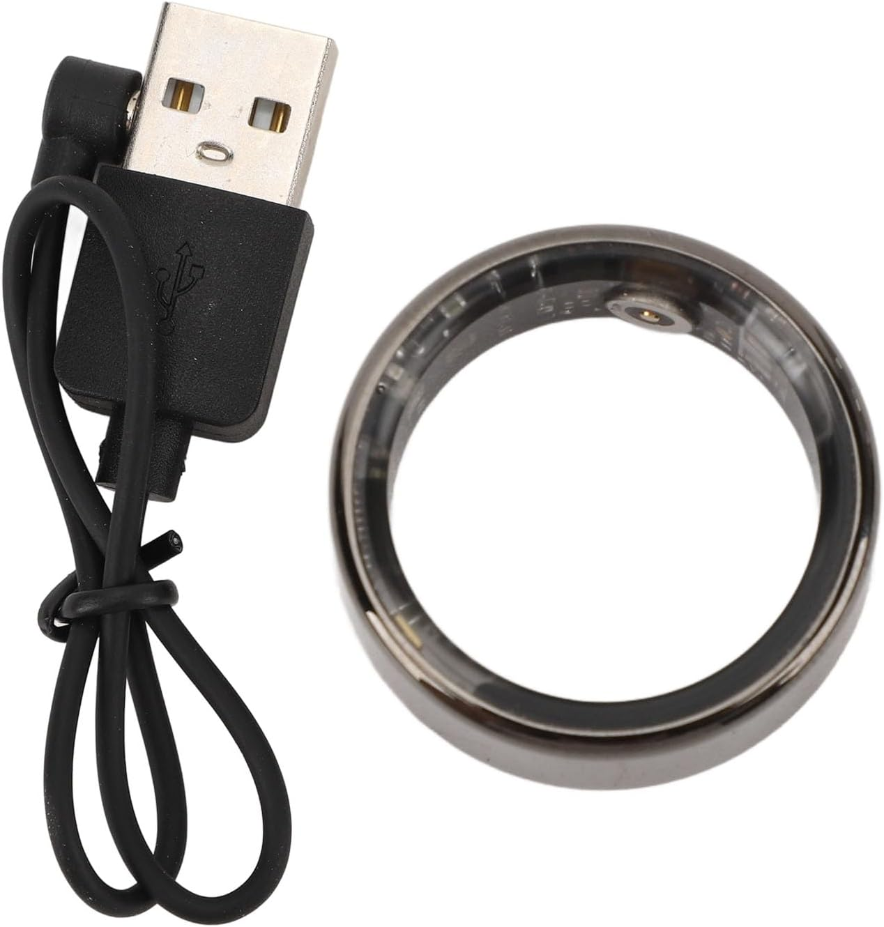 Fitness Smart Ring, Smart Ring Health Tracker, Fitness Sleep Tracker Smart Ring, IP68 Waterproof Bluetooth Fitness Tracker Rings, Intelligent Depression Emotion Monitoring (Black) image number 1