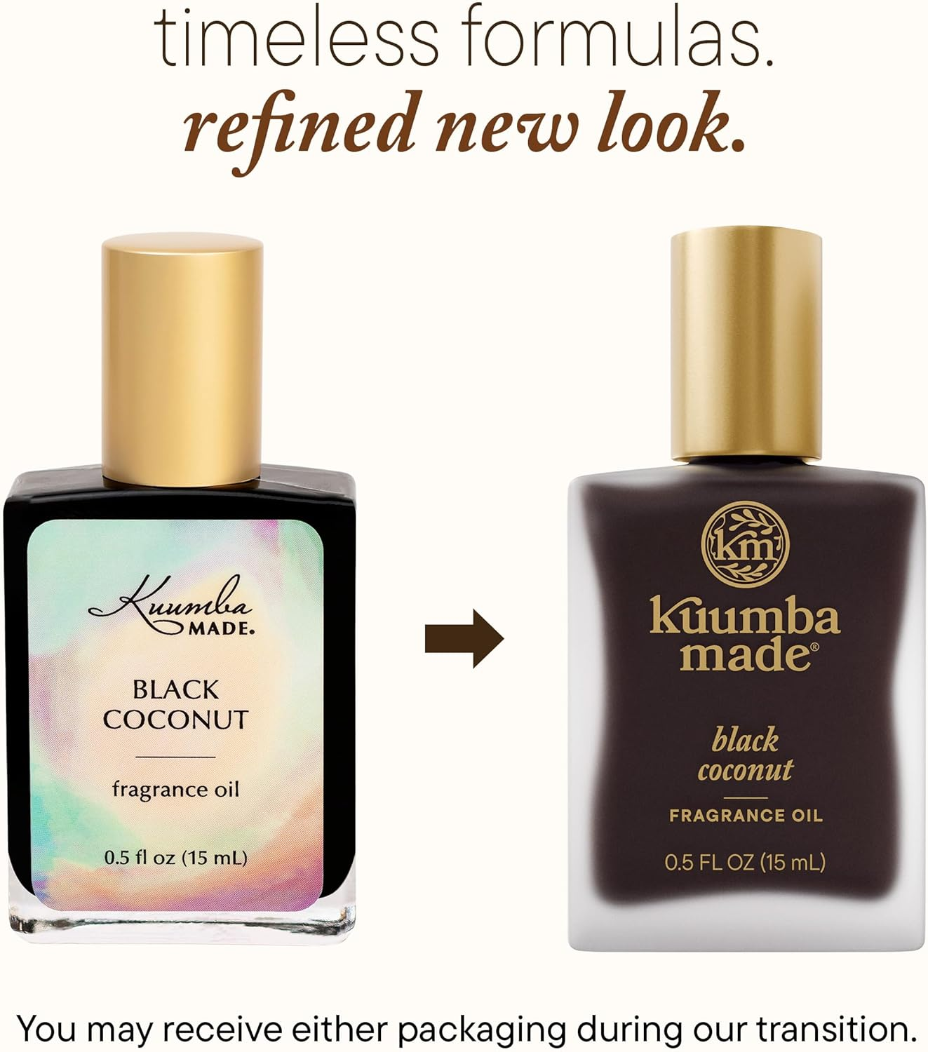 Kuumba Made Black Coconut Fragrance Oil, Long-Lasting Small-Batch Perfume Roller, Vegan, Alcohol-Free, 0.5 Fl Oz Fl Oz