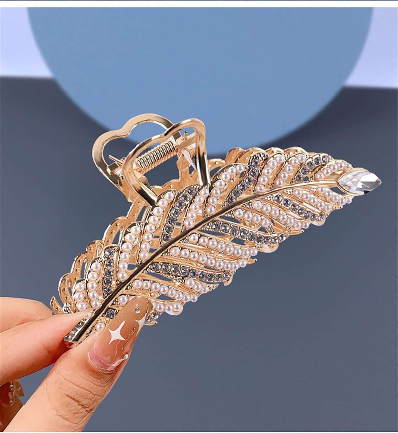Hair Clips for Women, Cute Claw Clip, Creative Hair Accessories,Golden Leaves