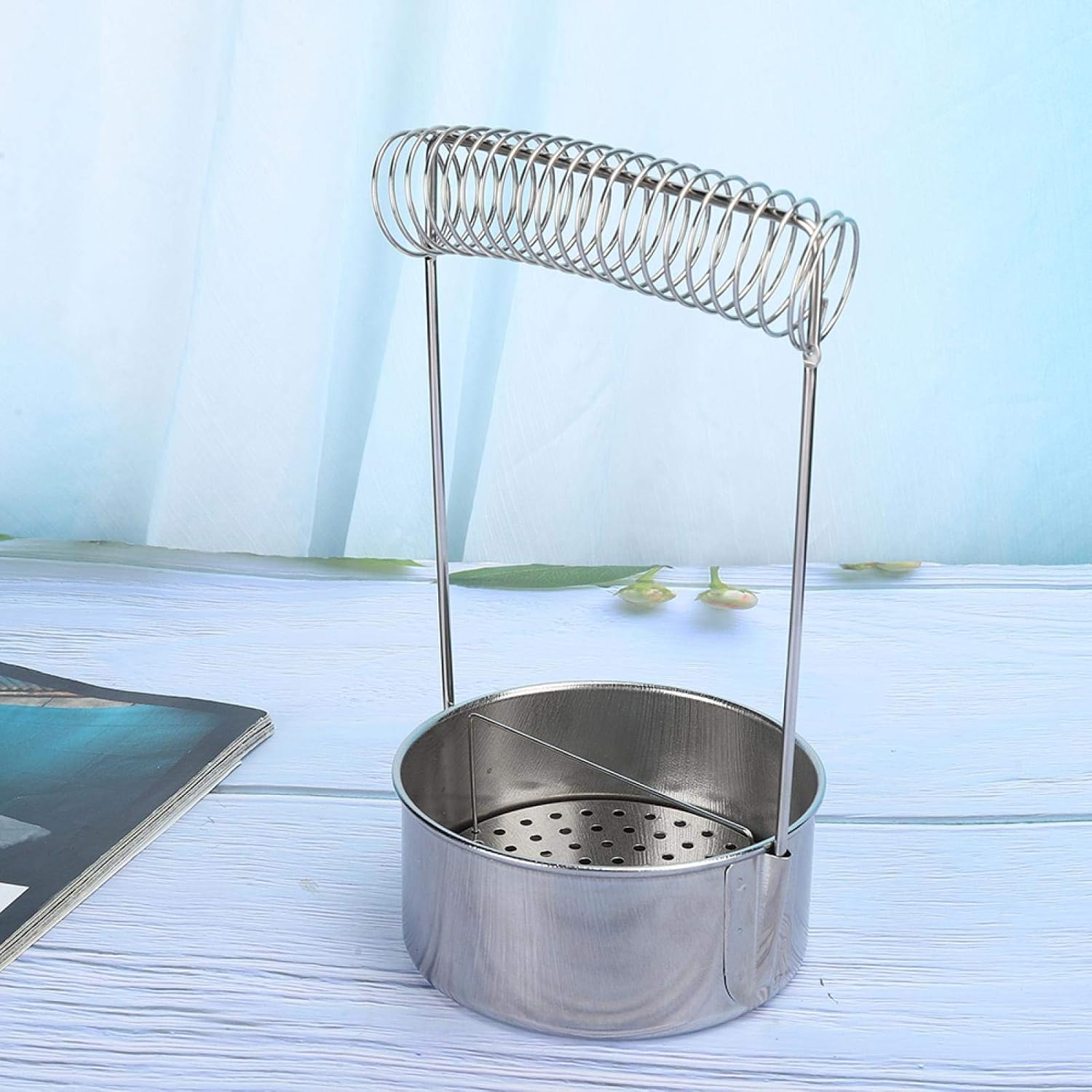 Brush Washer Cleaner, Oil Painting Brush Cleaner, Stainless Steel Uncovered Art Supplies 4.3 X 7.9In for Painter Professionals image number 2