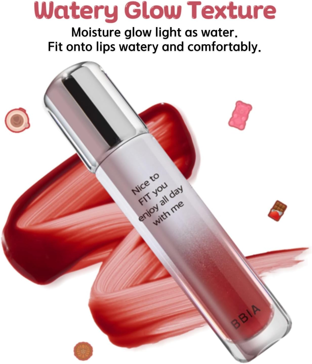 BBIA Water Fit Tint - Extreme Persistence Long-Lasting Watery Glow Fixing Tint Lightweight High Pigment Clear Colors Non-Smudging Glowy Finish Korean Daily Lip Makeup (03 PIECE of YAKGWA, Pack of 1) image number 6