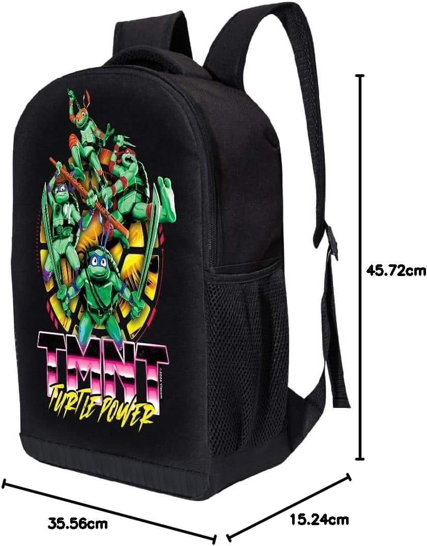 Teenage Mutant Ninja Turtles Backpack Shoulder Bag for Boys, Girls, Toddlers - Cute 18" Inch TMNT Kids Backpack for School