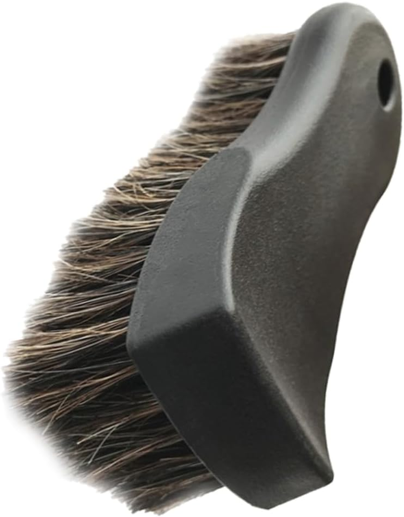 Horse Hair Car Roof Cleaner and Leather Seat Dusting Brush, Automotive Interior Cleaning Mane Brush, Soft Black Bristles for Vehicle Detailing and Upholstery Care image number 5
