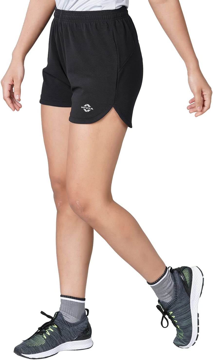 Nivia Sporty - 6 Shorts for Unisex (Black, XL) | Light Weight | Comfortable | Stylish | Casual | Gym | Running image number 5