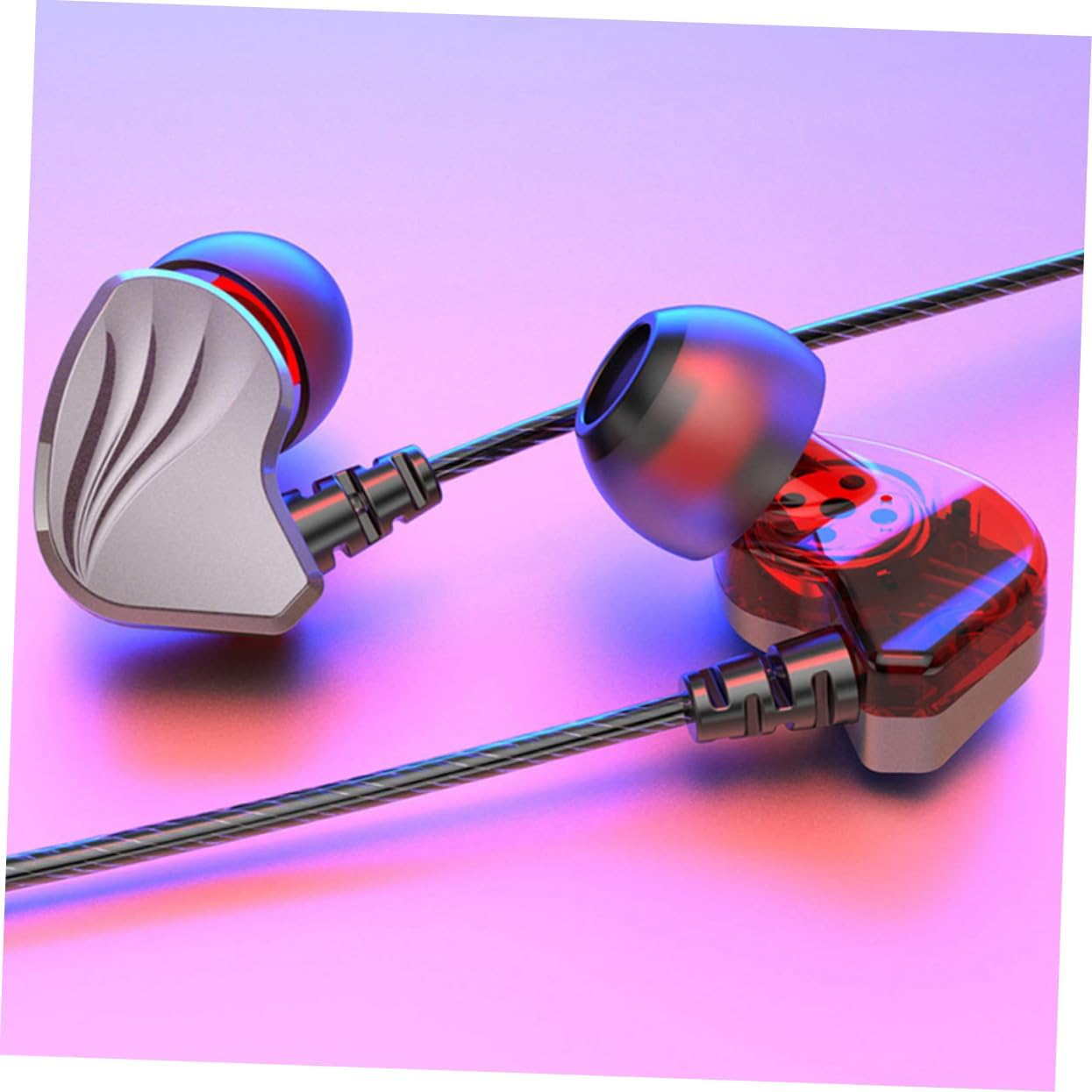 CLISPEED Wired Bass Earphones with 3.5Mm Plug, In-Ear Wired Headphones for Mobile Phones and Tablets, Universal Gunmetal Color Headset for Audio and Deep Bass image number 5