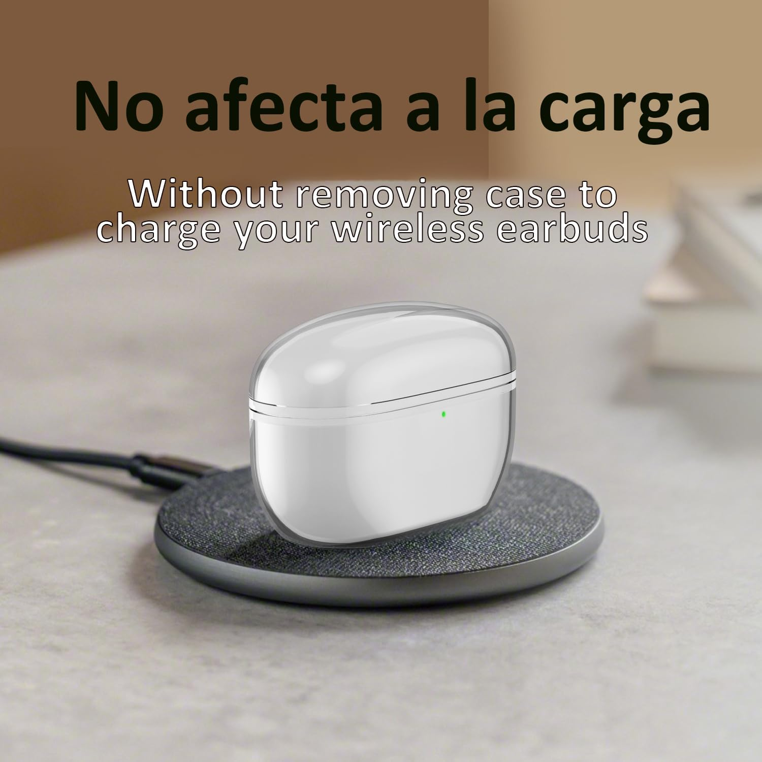 USTIYA Case for Sony WF-1000XM5 Protection Cover Full-Body Soft Silicone with Keychain Headphone Accessories (Clear) image number 3