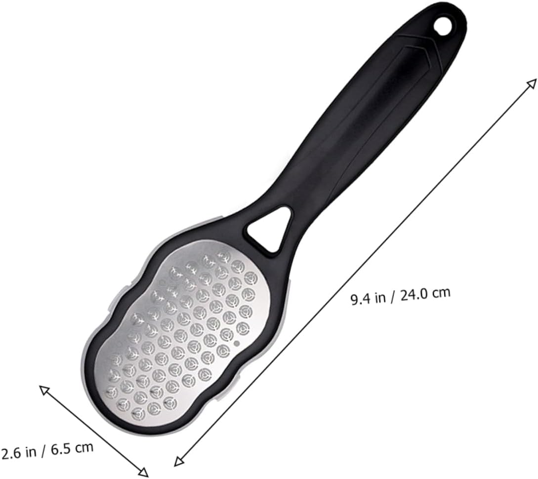 Healeved 1Pc Stainless Steel Foot File Callus Remover Tool Ergonomic Design for Smooth Feet Pedicure Essential for Dead Skin and Corn Removal Black