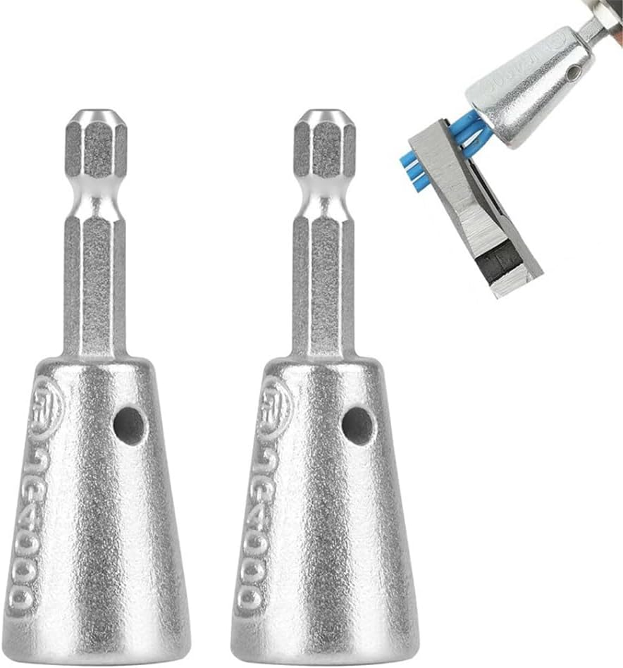 3 Pack Wire Twister Tool for Drill with 1/4" Hex Shank,Electrician Tools Wire Nut Twister for Drill,Drill Wire Twister Quick Wire Connector Wire Twisting Tool