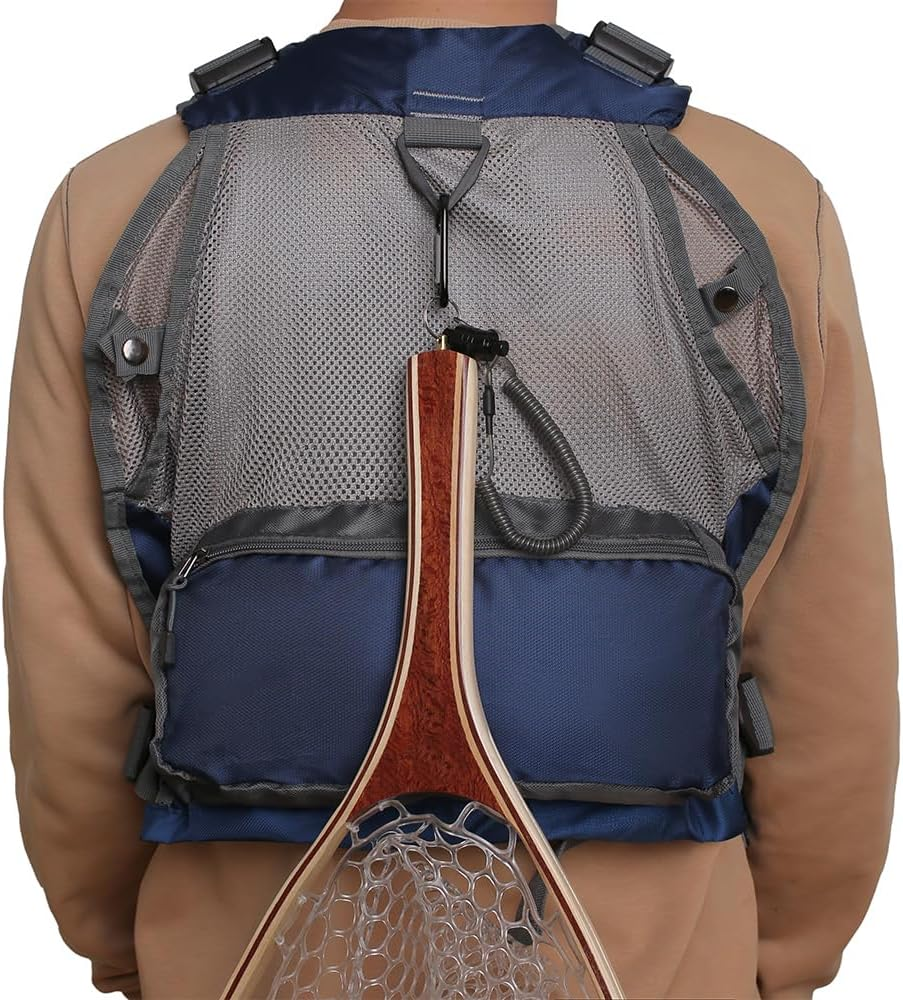 Raprance Fishing Vest for Men and Women Outdoor Activity Fly Bass Fishing Vest Backpack image number 5