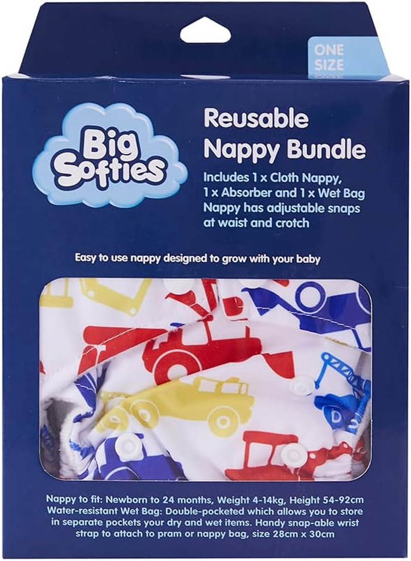 Big Softies Machines Reusable Nappy and Wet Bag Bundle