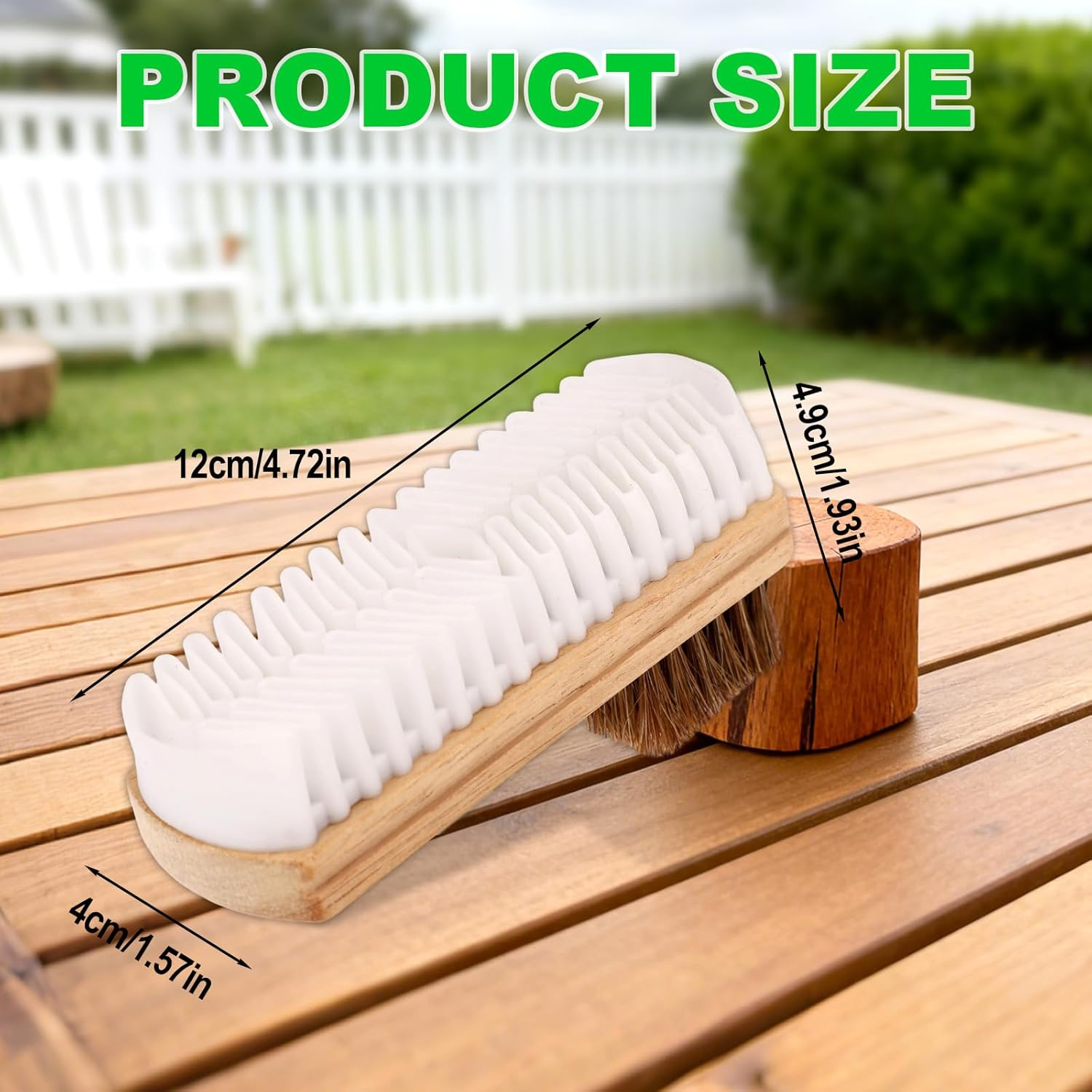 2-In-1 Suede Shoe Brush with Eraser, Wooden Handle Suede & Nubuck Cleaning Brush for Shoes Bags Jackets image number 2