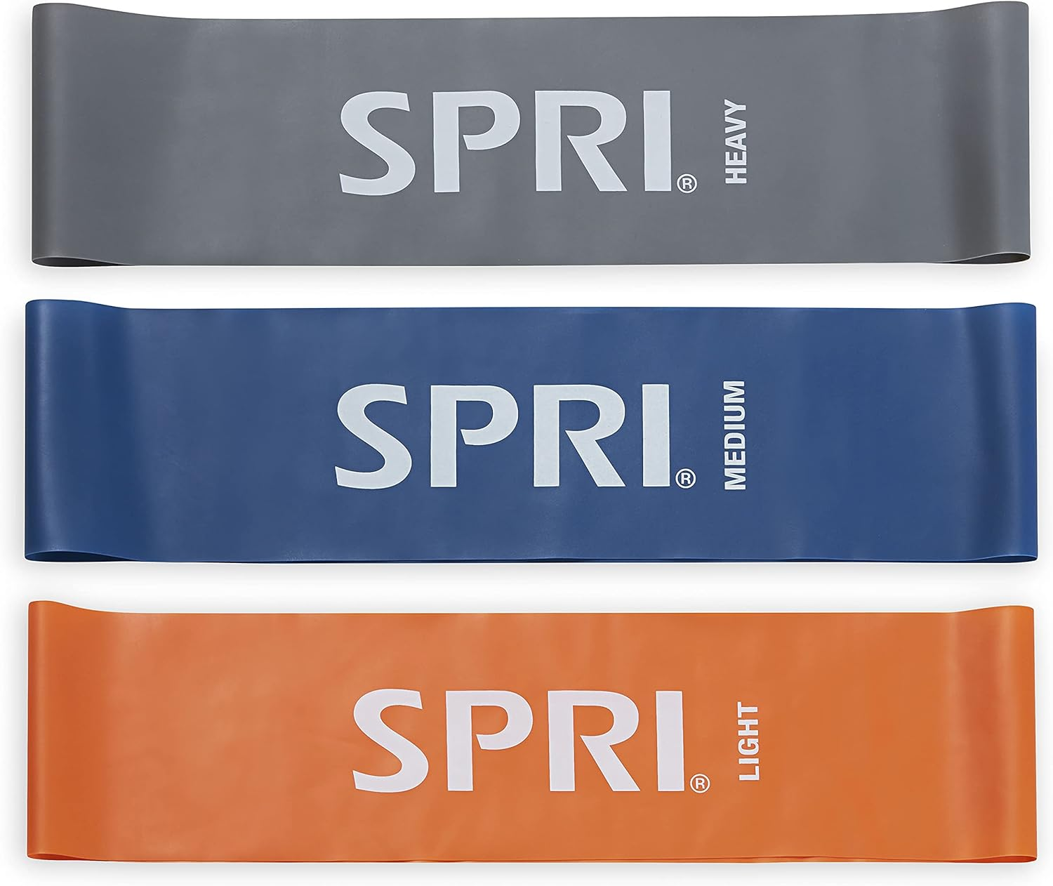 'SPRI Loop Bands 3-Pack - Resistance Band Kit Set, 3 Levels of Resistance - Exercise Bands for Strength Training, Flexibility, & Body Workout - Versatile Fitness Tool - Light, Medium, Heavy image number 1