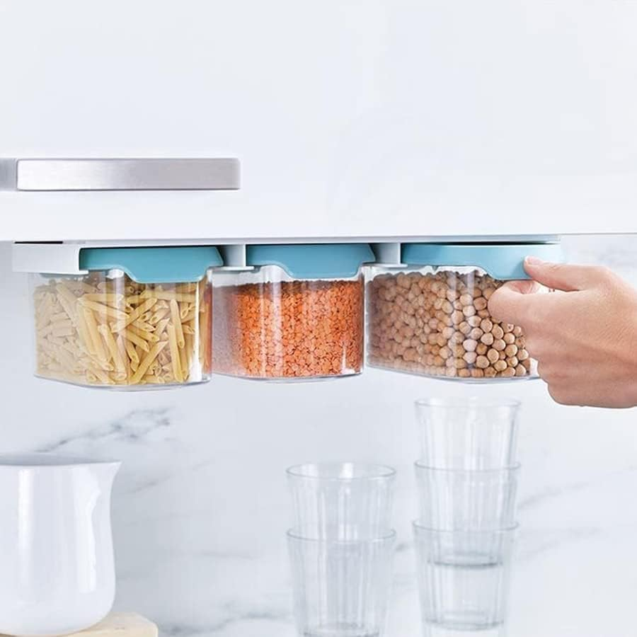 Joseph Joseph Cupboardstore 3-Piece Under-Shelf Storage Container Set of 3 X 900 Ml - Light Opal image number 5