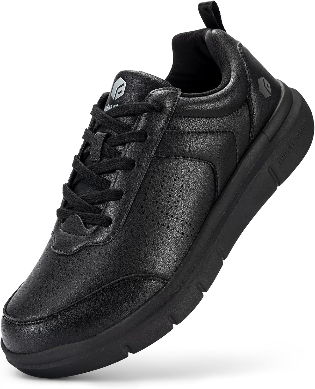 Fitville Men'S Wide Fit Walking Shoes, Comfortable Dress Shoes Lightweight Leather Shoes for Swollen Feet Plantar Fasciitis