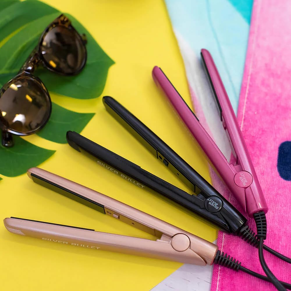 Silver Bullet Mini Straightening Iron, Pink