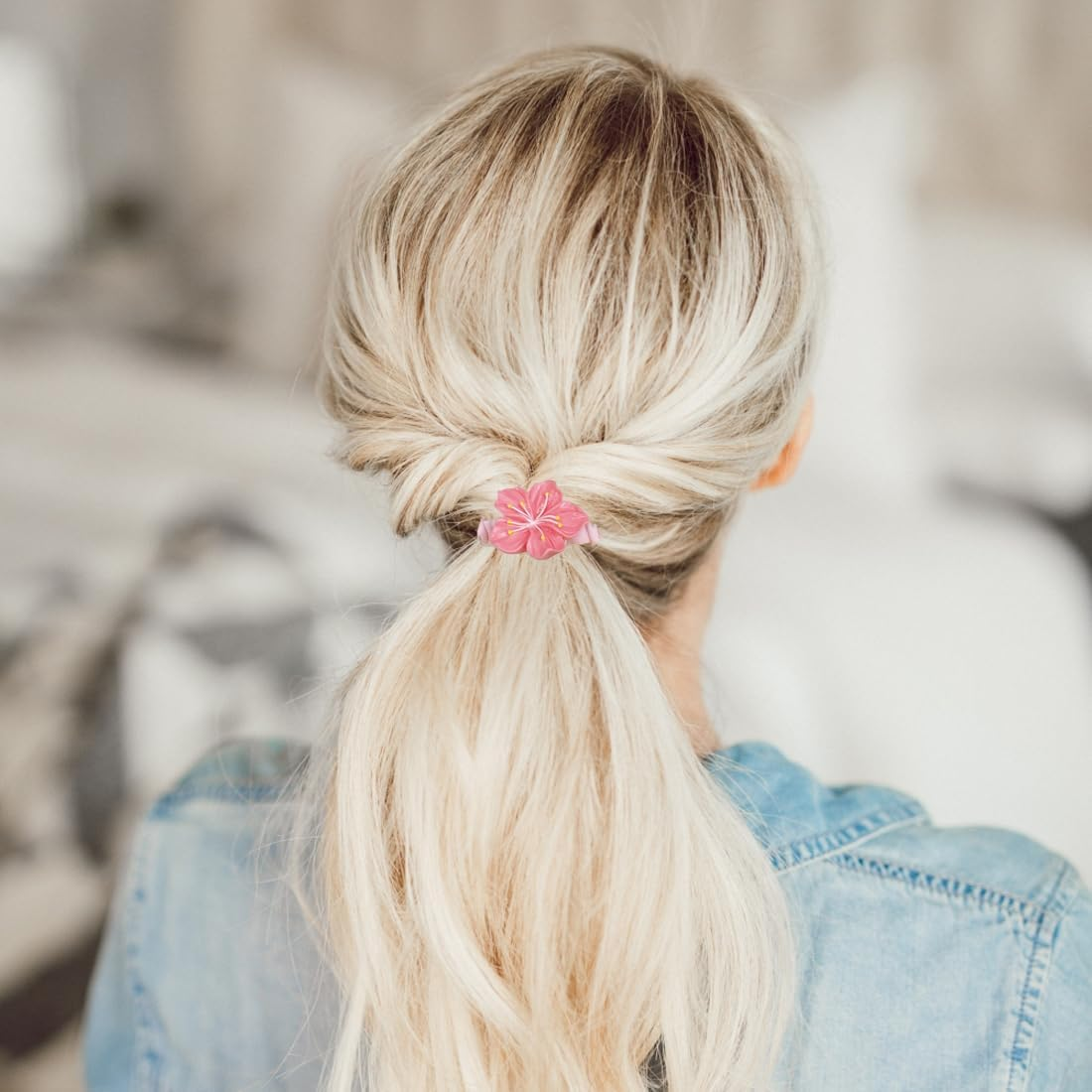 ARHZ Pack of 5 Fine Glitter Silk Fabric Small Intestine Ring Hair Strand Women'S Hair Bands Fine Flash Silk Scarf Small Gut Circle Hair Rope Hair Accessories