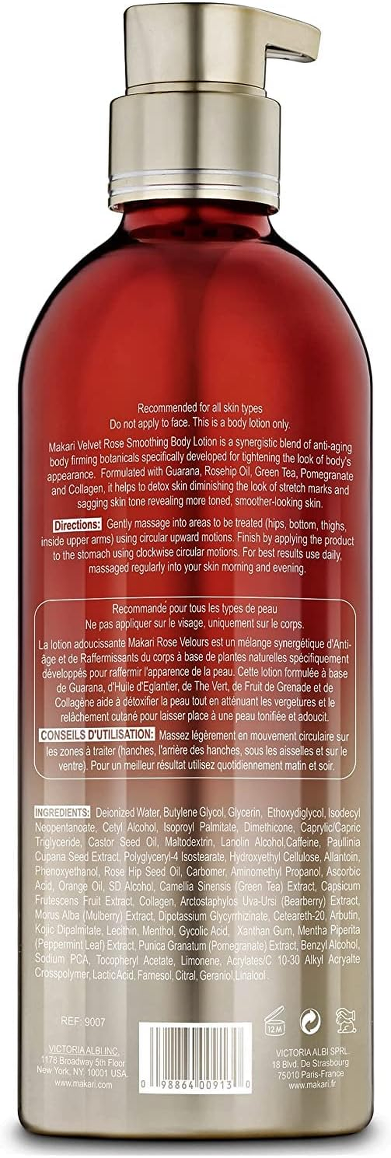 MAKARI Velvet Rose Advanced Smoothing Body Lotion - Firming & Tightening Moisturizer for Skin - Helps Fade Stretch Marks, Scars & Blemishes - Hydrating, Brightening & Smoothing Formula with Guarana, Rosehip Oil, Green Tea & Collagen - Anti-Aging, Skin Toning & Luxury Softness for Dry Skin - 16.8 Oz image number 4