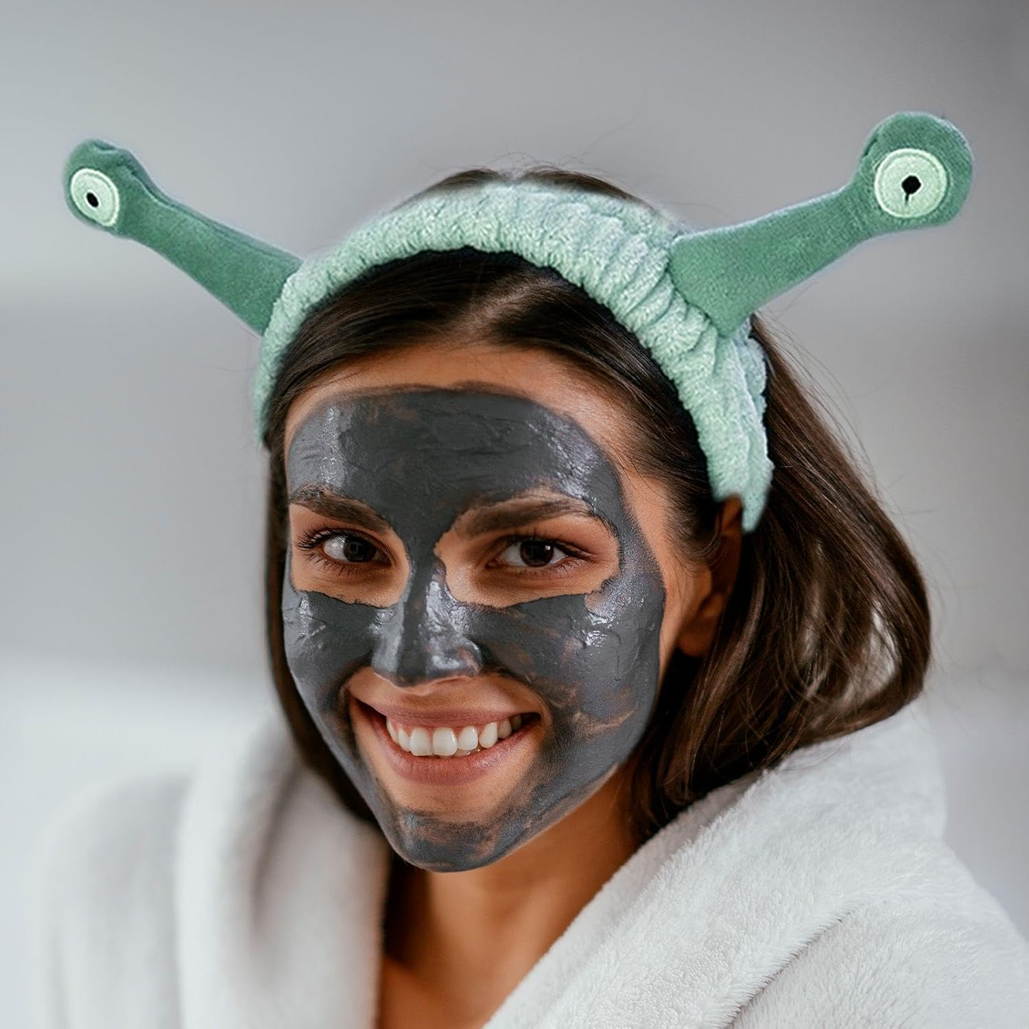 Pack of 2 Snail Hair Band, Firm Skin Care Headband, Creative Face Washing Hairband, Women'S Cute Plush Headband, Funny Elastic Headband, Hairstyle Decoration image number 4