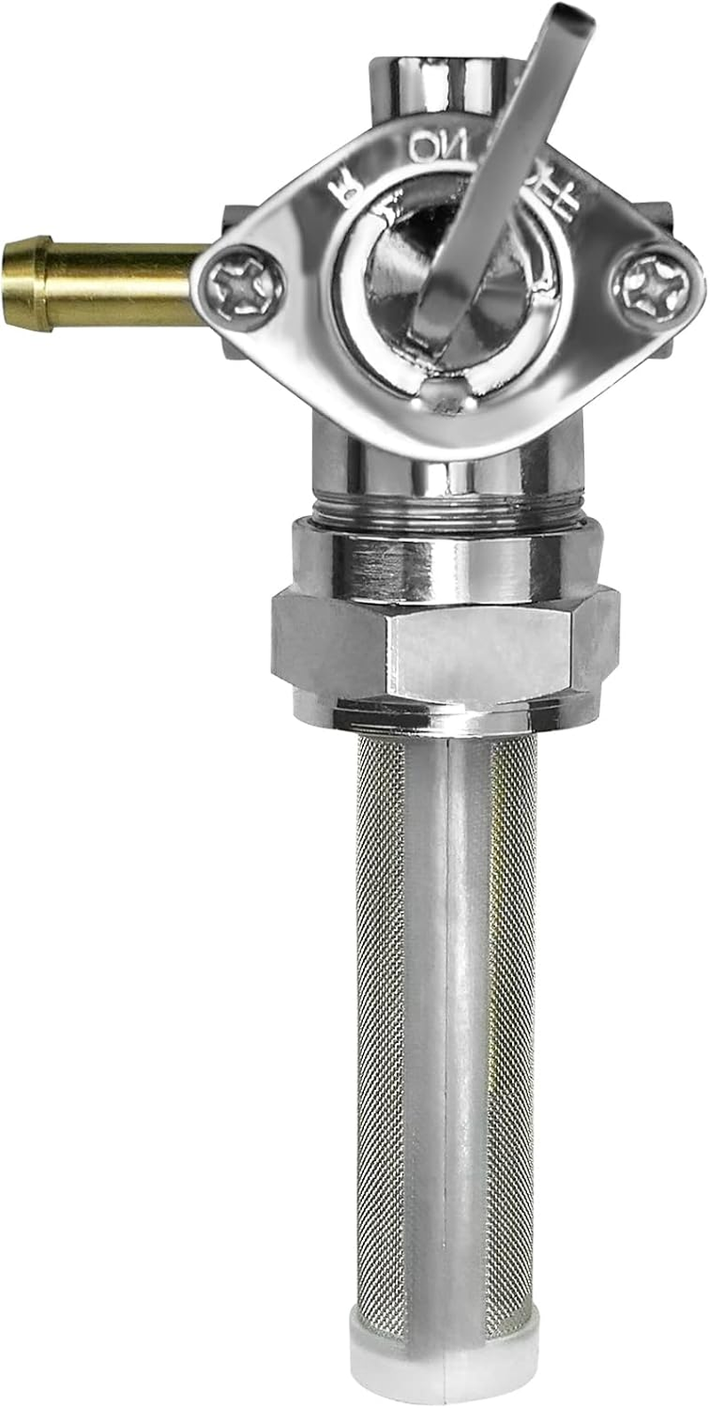 Petcock Fuel Valve 22Mm with Left Spigot 90 Outlet Shut off Valve Switch Fits for Harley Davidson Low Rider Dyna Fatboy Heritage Softail Springer Sport Glide Sportster image number 4