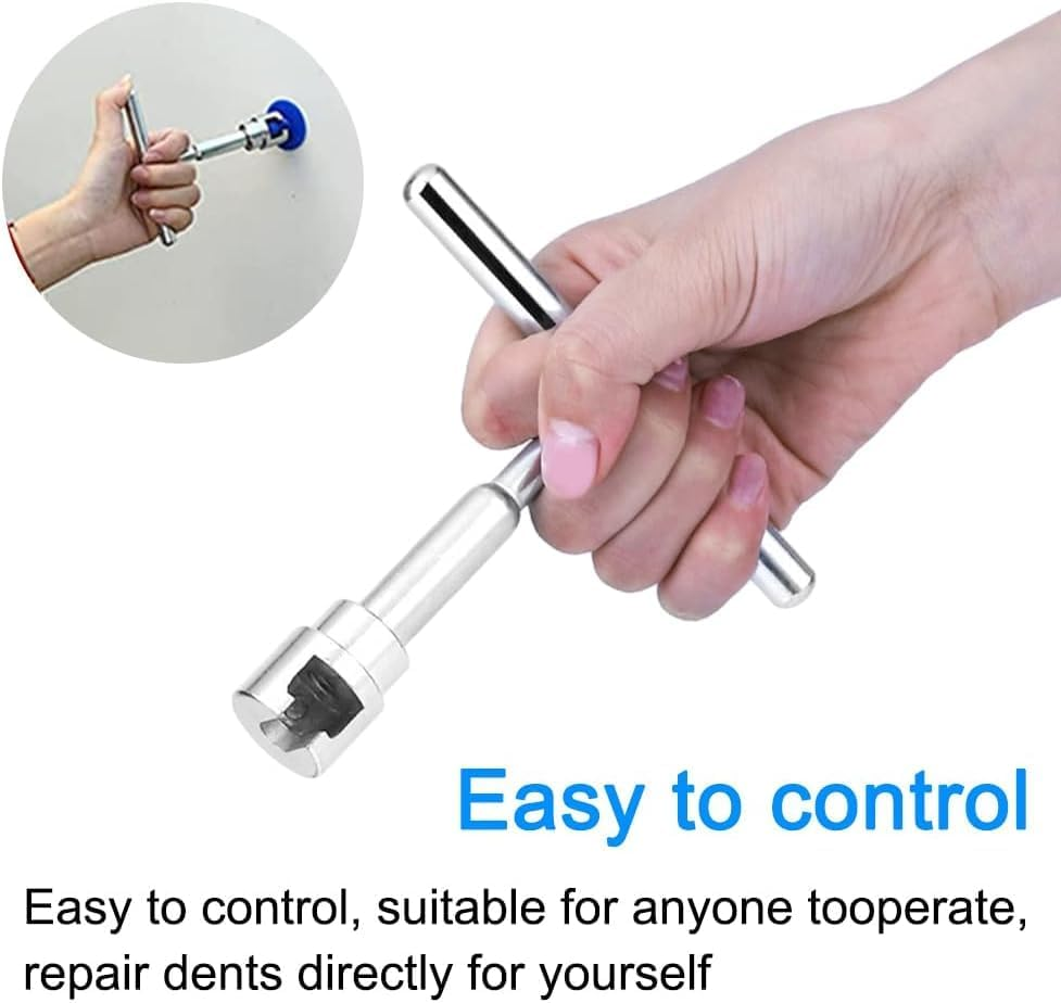 Paintless Dent Repair Kit, 18 Tabs Damage Removal Dent Puller Kit Dent Puller Remover with T Bar for Car Dent Repair and Metal Surface image number 2