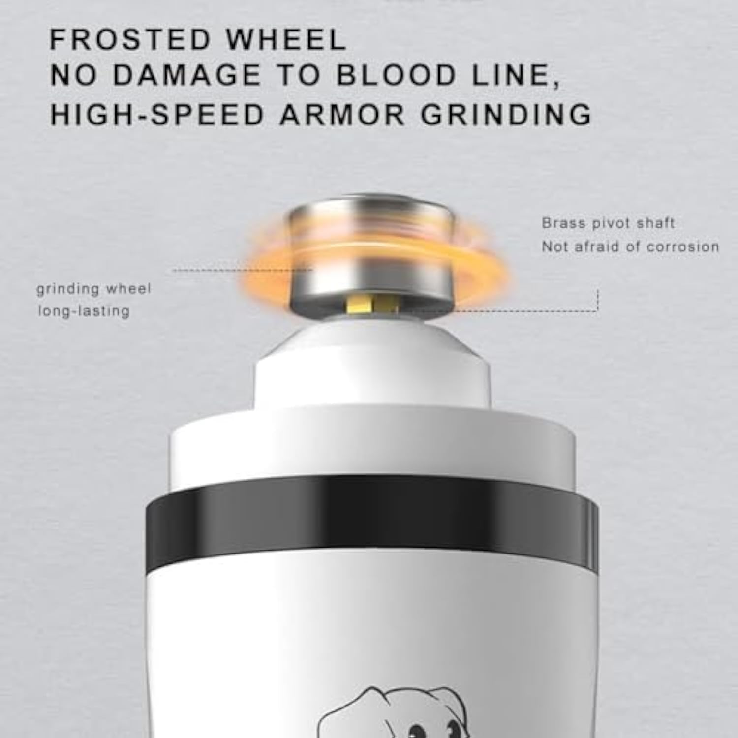 Silent Paw Pro 2.0 Dog Nail Grinder, New Pets Nail Trimmer, Ultra-Quiet Operation, Ergonomic Design, 360&deg; All-Round Nail Grinder, Two-Speed Regulation (Standard) image number 3