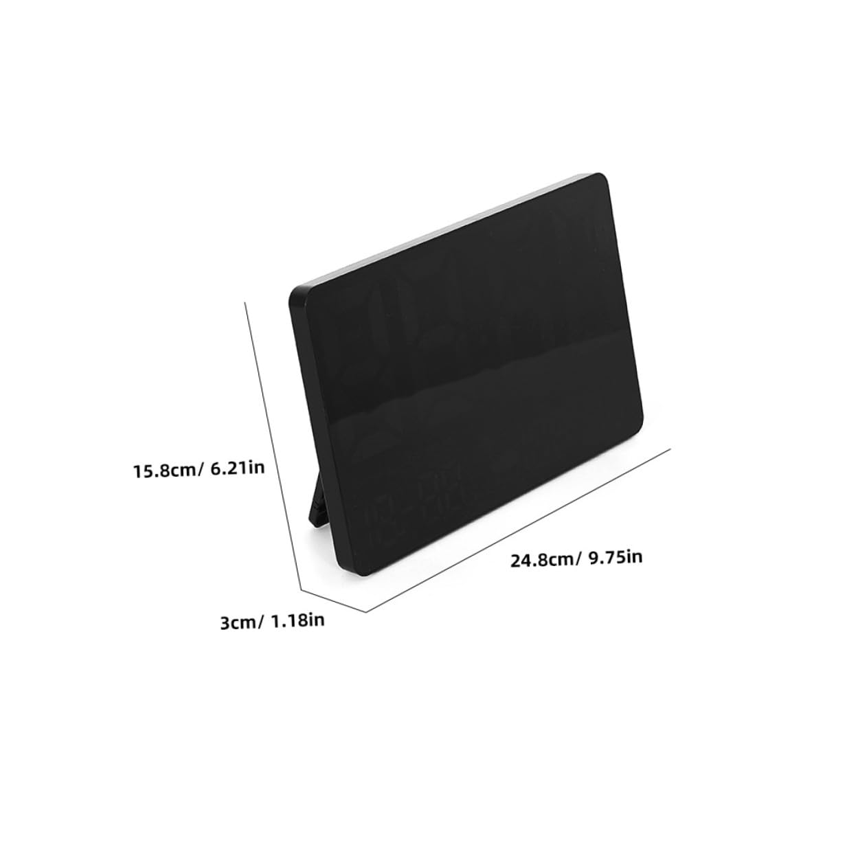 Large Digital Weather Station Wall Clock with Air Pressure Sensor Automatic Temperature Humidity Detection Alarm Calendar Countdown Functions Bright LED Display for Home Office image number 3