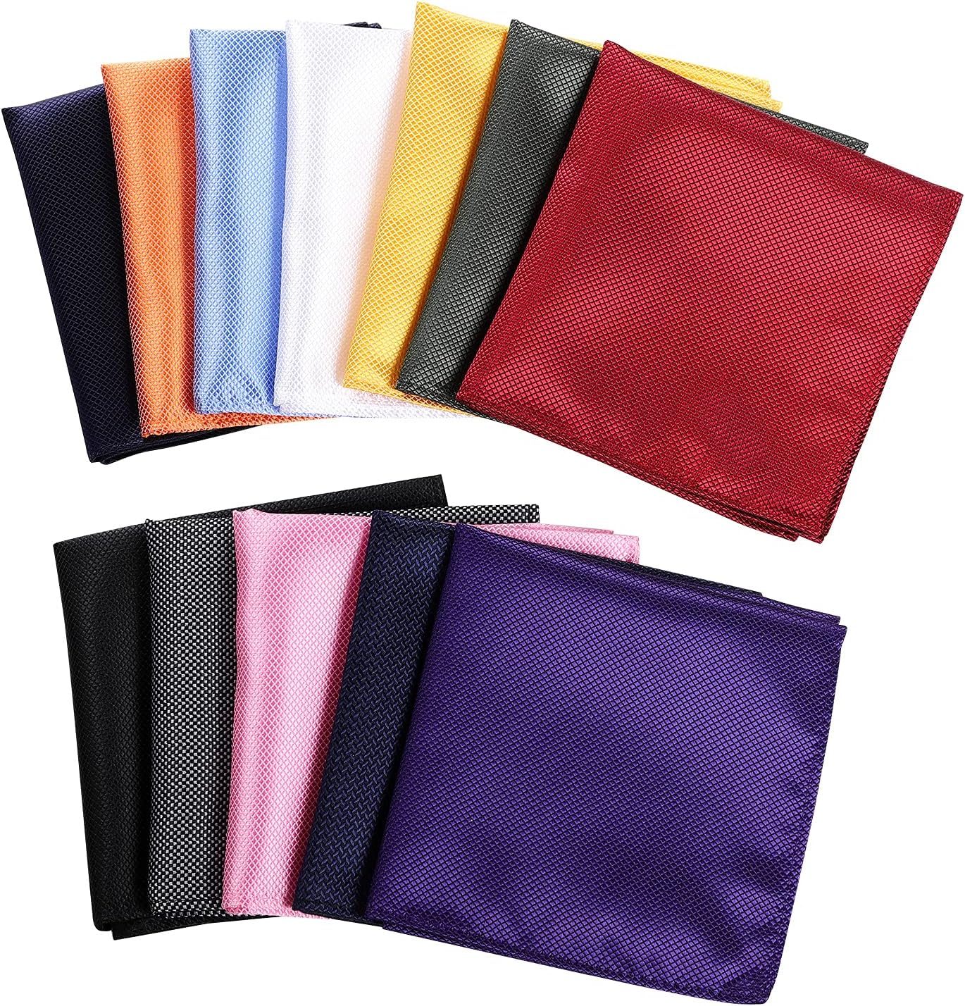 28 Pack Pocket Squares for Men Men'S Handkerchief Mens Pocket Squares Set Assorted Colors with a Holder, Multicoloured, Medium image number 3