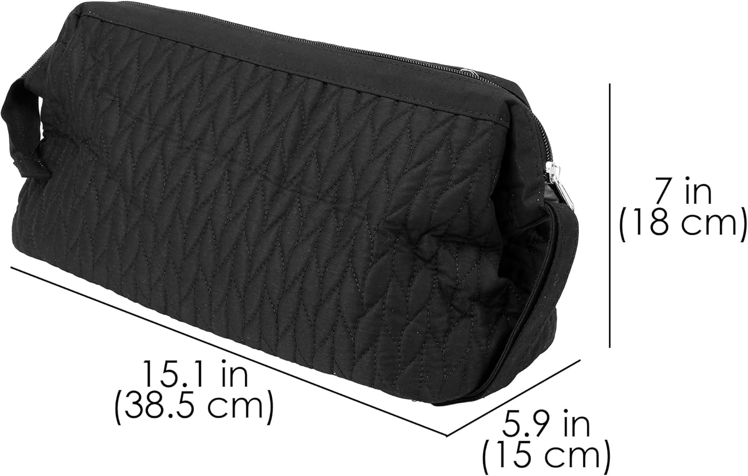 DODAMOUR Hair Tools Travel Bag, Large Capacity Beauty and Salon Tools Organizer with Zipper Closure, Portable Woven Pattern Storage Carrying Case for Home, Professional, and Travel Use (Black) image number 1