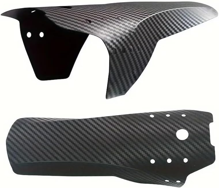 AIMALL 2Pcs Mountain Bike Carbon Fibre Mudguard Set for Front and Rear Fork with Durable Flexible Design image number 4