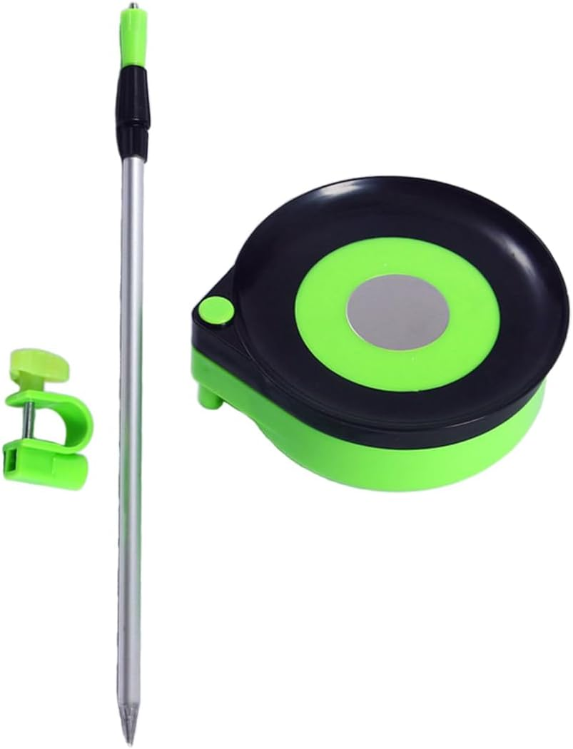 AIMALL Magnetic Bait Tray with Rotating Cover, 7.5-Inch Centre Fishing Tackle Box Feeder Holder for Carp Angling, Clamp and Ground Rod Included