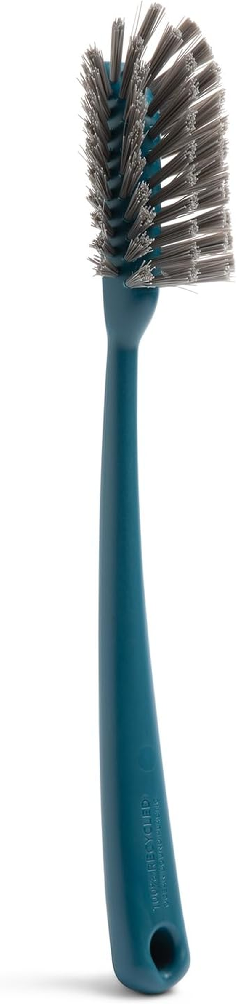 Full Circle Clean Ocean Dish Brush Set of 3 with Heavy-Duty Dish Brush, Bottle Brush & Dish Brush for Cast Iron Cookware, Dishes, Pots, Sinks, Water Bottles, Baby Bottles & Kitchen Cleaning, Teal image number 4