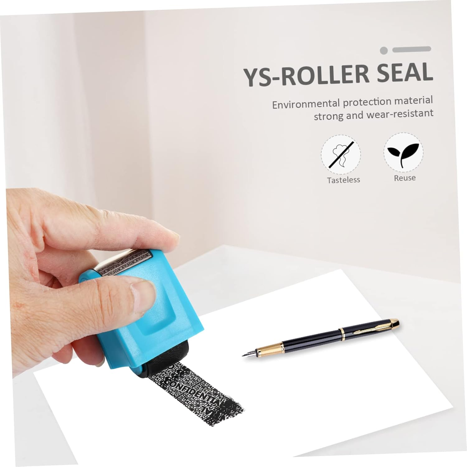 Ciieeo 4Pcs Identity Guard Seals Reusable Recyclable Security Stamps for Hide Private Information Confidential Stamps Privacy Protection image number 4