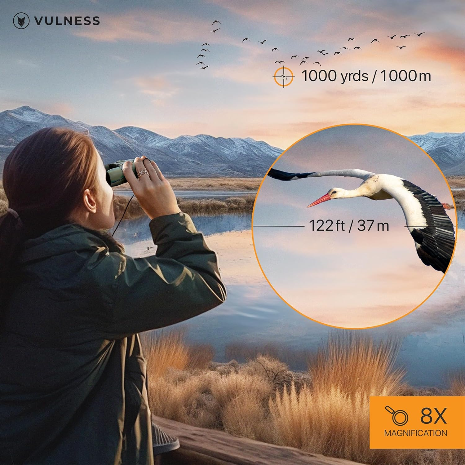 Binoculars for Adults | Compact Small Mini Travel Binocular for Bird Watching High Powered Electronics Cruise Ship Essentials Norwegian Alaska Must Haves Hiking Camping Gear by VULNESS (Camo, 8X21) - Blue image number 7